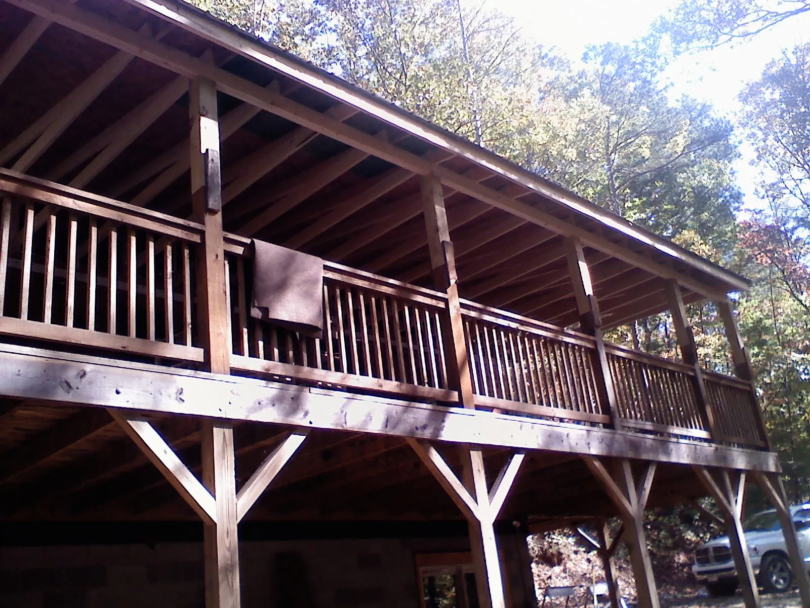 Timber framing under a new elevated porch and deck — Roof Leak Repair in Fort Hall by Roofing Brothers
